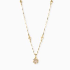 Kendra Scott Nola Gold Pendant Necklace in Iridescent Drusy